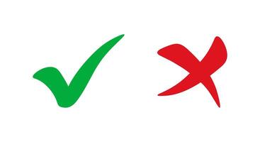 Cross check mark icons vector