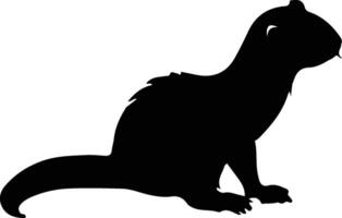 ferret black white vector