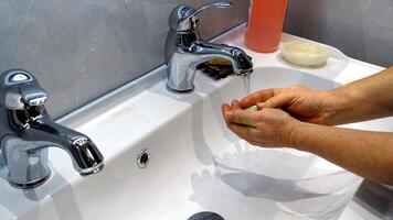 washing your hands with soap is an important thing photo