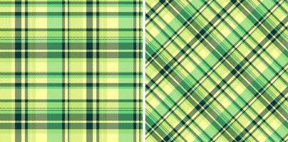 Textile fabric tartan of check seamless background with a texture pattern plaid. Set in happy colors for festive season decorations. vector