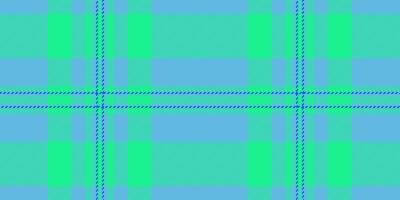 Infinity background seamless, flowing tartan textile check. Grunge fabric plaid texture pattern in cyan and mint colors. vector