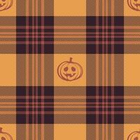 Víspera de Todos los Santos sin costura antecedentes con calabaza para textil tela diseño, envase papel, sitio web fondos de pantalla, textiles, fondo de pantalla y vestir. vector