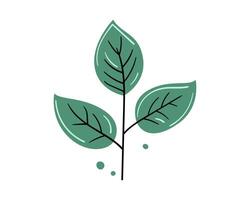 brote con hoja icono. planta símbolo de naturaleza y ambiente. vector