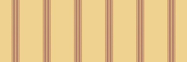 Invitation background seamless , chic vertical textile fabric. Proud stripe pattern lines texture in amber and pink colors. vector