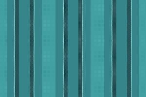 Single stripe background lines, attire fabric vertical pattern. Blanket seamless texture textile in cyan and teal colors. vector
