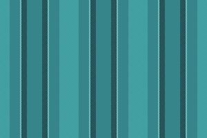 Single stripe background lines, attire fabric vertical pattern. Blanket seamless texture textile in cyan and teal colors. vector