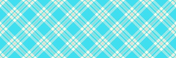 Stage plaid texture check, dining textile seamless tartan. Strip pattern background fabric in light and cyan colors. vector