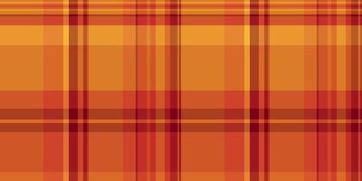 Row fabric texture , diagonal plaid pattern seamless. Machinery textile background check tartan in orange and red colors. vector