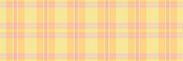 Overlayed fabric texture background, majestic pattern tartan check. Installing plaid textile seamless in amber and yellow colors. vector