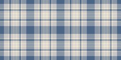 Modern pattern check , soft tartan texture background. Classic seamless textile fabric plaid in grey and blue colors. vector