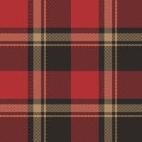 Plaid seamless pattern in red. Check fabric texture. textile print. vector