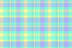Seamless plaid textile of background check tartan with a fabric texture pattern. vector