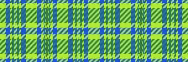 Punk check textile background, overlayed plaid fabric . Back to school seamless texture pattern tartan in green and blue colors. vector