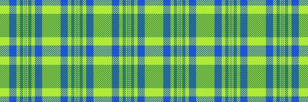 Punk check textile background, overlayed plaid fabric . Back to school seamless texture pattern tartan in green and blue colors. vector