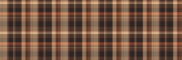 Scarf textile check seamless, buffalo tartan pattern. Design fabric plaid background texture in orange and dark colors. vector