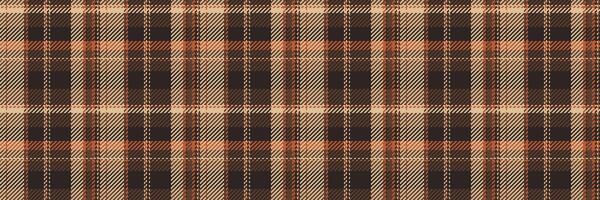 Scarf textile check seamless, buffalo tartan pattern. Design fabric plaid background texture in orange and dark colors. vector