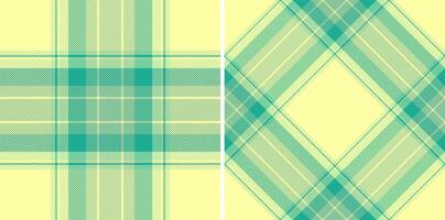 Plaid fabric of texture check pattern with a background textile tartan seamless. Set in happy colors for stylish home decor. vector