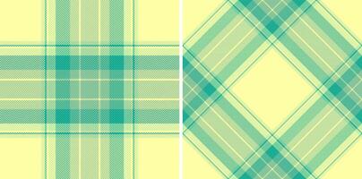 Plaid fabric of texture check pattern with a background textile tartan seamless. Set in happy colors for stylish home decor. vector