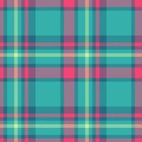 Fabric pattern plaid of background seamless texture with a tartan textile check. vector