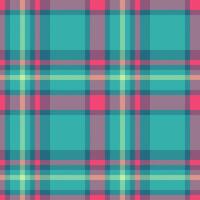 Fabric pattern plaid of background seamless texture with a tartan textile check. vector