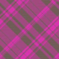 Fancy textile tartan, tape seamless plaid texture. Professional background check fabric pattern in pastel and pink colors. vector