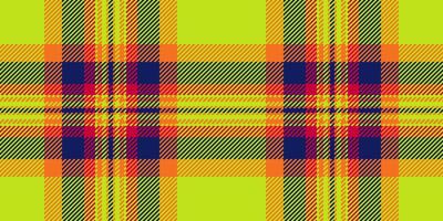 Christmas seamless tartan check, november plaid pattern. King texture textile background fabric in lime and orange colors. vector