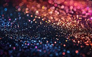 Falling colorful multicolored glitter confetti background photo