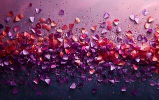 Falling colorful multicolored glitter confetti background photo