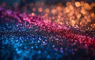 Falling colorful multicolored glitter confetti background photo