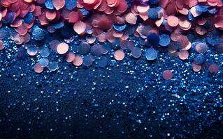 Falling colorful multicolored glitter confetti background photo