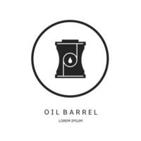 Logo design for business. Oil barrel logos. vector