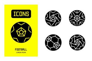 Set of flat icons of football. design for business and stock. vector