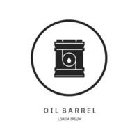Logo design for business. Oil barrel logos. vector