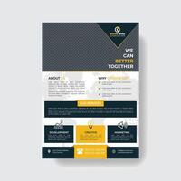 Professional and creative corporate business flyer template, vector