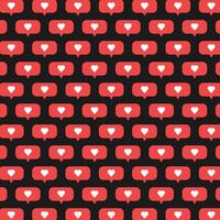 Seamless pattern with hearts like. Delicate black background. . vector