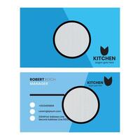 Kitchen business card design vector