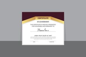 Certificate design template vector