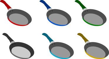 top view of iron pan vector