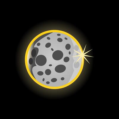Total eclipse illustration.