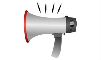 Announcement Megaphone on white background. illustration microphone isolated on white background. For digital marketing and physical promotion. vector