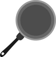 Versatile Business Culinary Tool Isolated Red-Handled Cast Iron Pan Illustration on White Background vector