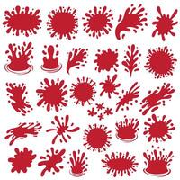 Set of Blood Splashes Element vector