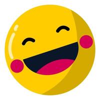 Emoji happy emoticon illustration facial expression yellow face, smile, emoticon, emoji happy, emotion vector