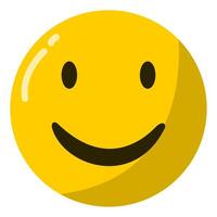 Happy Facial expression emoticon isolated on white background. smile, emotion vector