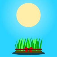 Happy Nowruz day illustration, Nowruz day, Persian new day celebration, awakening, happy Nowruz square banner. vector