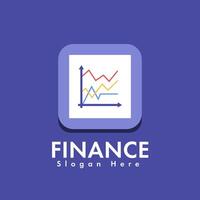 Chart Simple Financial and investment Logo vector