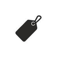 Price tag icon. Black tag on white background vector