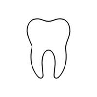 dientes icono . línea dientes símbolo vector