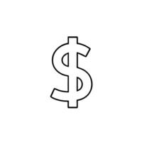 dollar symbol flat icon vector