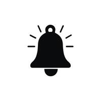 Notification bell icon. Alarm symbol vector